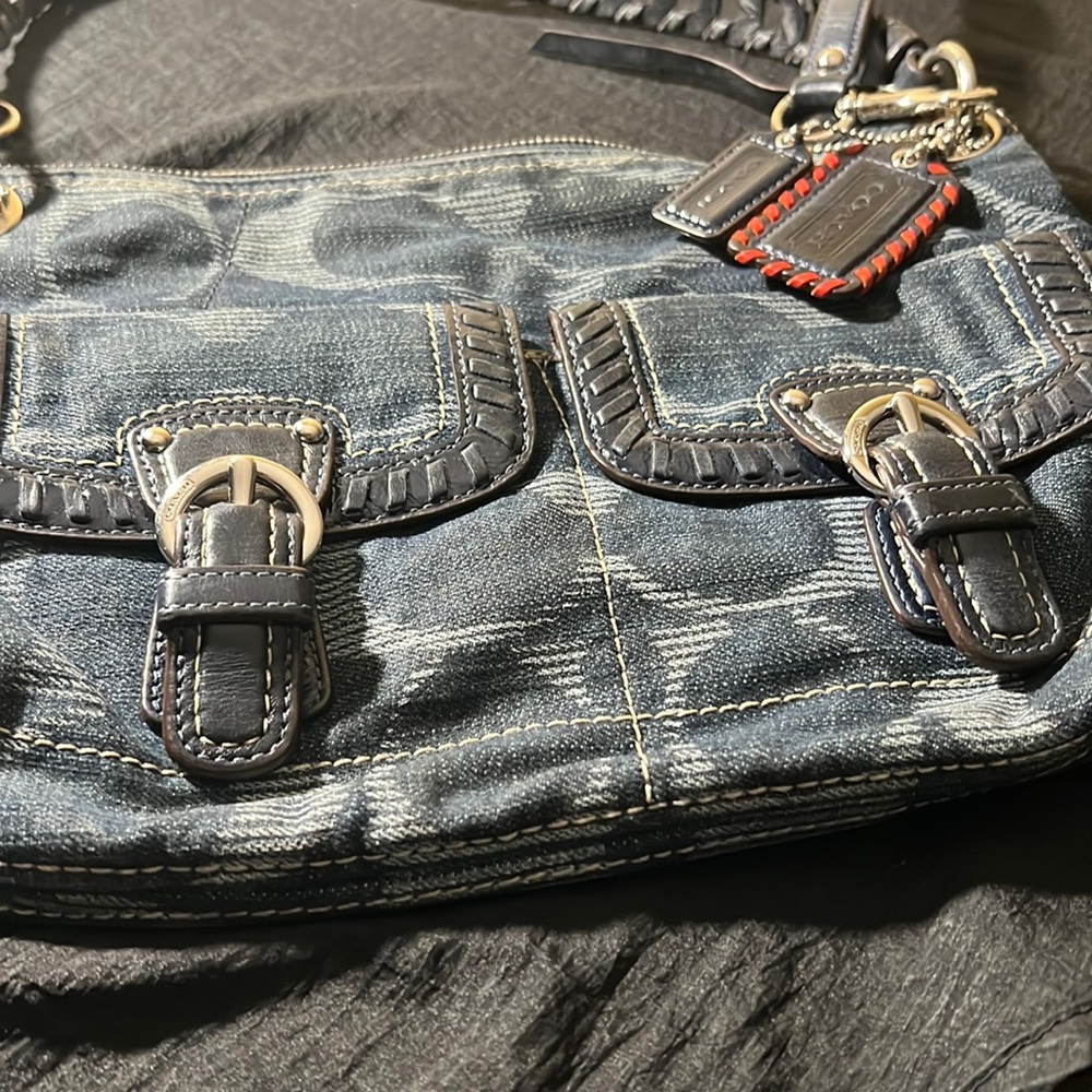 Denim Crossbody Coach excellent condition